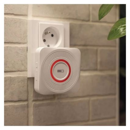 GoSmart Plug-in Wireless Doorbell 230V + 1xCR2032 White Wi-Fi