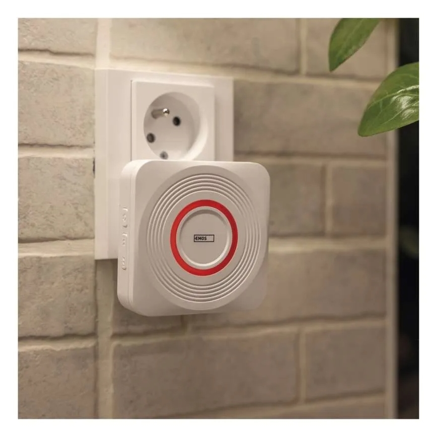 GoSmart Plug-in Wireless Doorbell 230V + 1xCR2032 White Wi-Fi