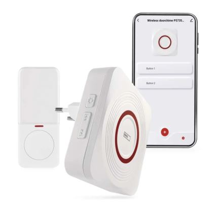 GoSmart Plug-in Wireless Doorbell 230V + 1xCR2032 White Wi-Fi