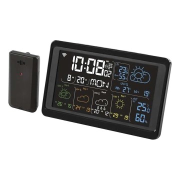 GoSmart Weather Station with LCD Display 230V/3xAAA + 2×AAA Tuya Wi-Fi Black