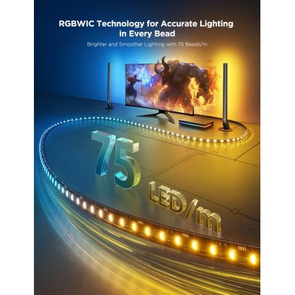 Govee - AI Sync Box Kit 2 Smart PC lighting kit 27-34 + Wi-Fi LED panels