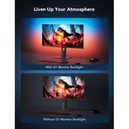 Govee - Dreamview G1 Smart LED RGBIC monitor lighting 27-34" Wi-Fi