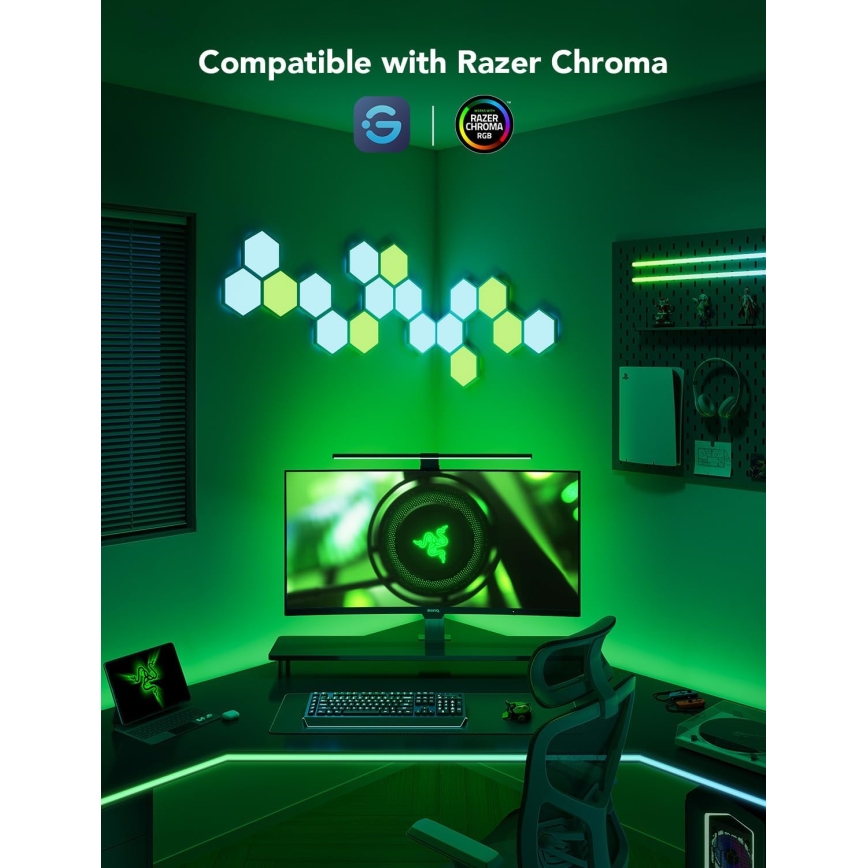 Govee - Dreamview G1 Smart LED RGBIC monitor lighting 27-34" Wi-Fi