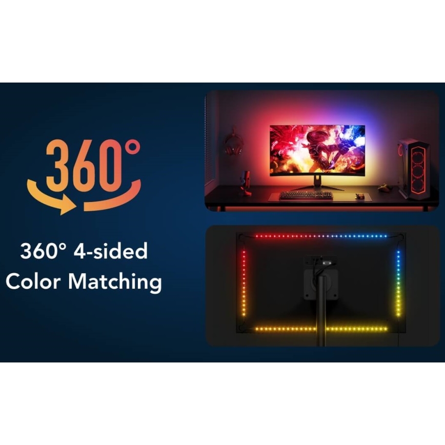 Govee - Dreamview G1 Smart LED RGBIC monitor lighting 27-34" Wi-Fi