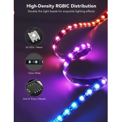 Govee - DreamView T2 DUAL TV 55-65" SMART LED backlight RGBIC Wi-Fi + remote control