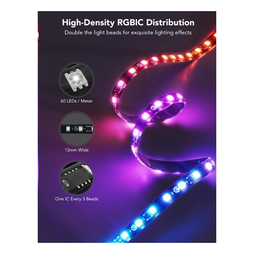 Govee - DreamView T2 DUAL TV 55-65" SMART LED backlight RGBIC Wi-Fi + remote control
