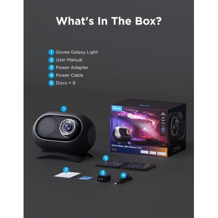 Govee - Galaxy Light Projector 2 Pro, Matter-compatible with Wi-Fi speaker