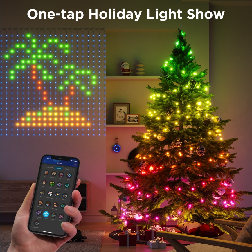 Govee - LED RGB Dimmable outdoor decorative chain LED/15W/230V IP65 Wi-Fi