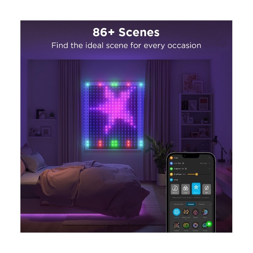 Govee - LED RGB Dimmable outdoor decorative chain LED/15W/230V IP65 Wi-Fi
