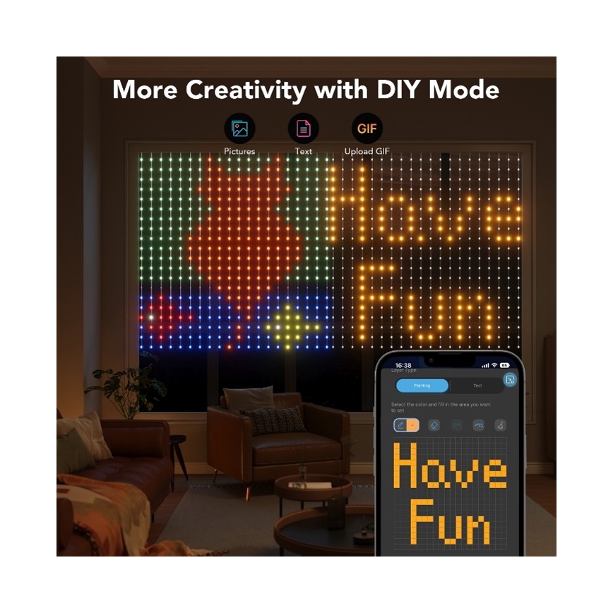 Govee - LED RGB Dimmable outdoor decorative chain LED/15W/230V IP65 Wi-Fi