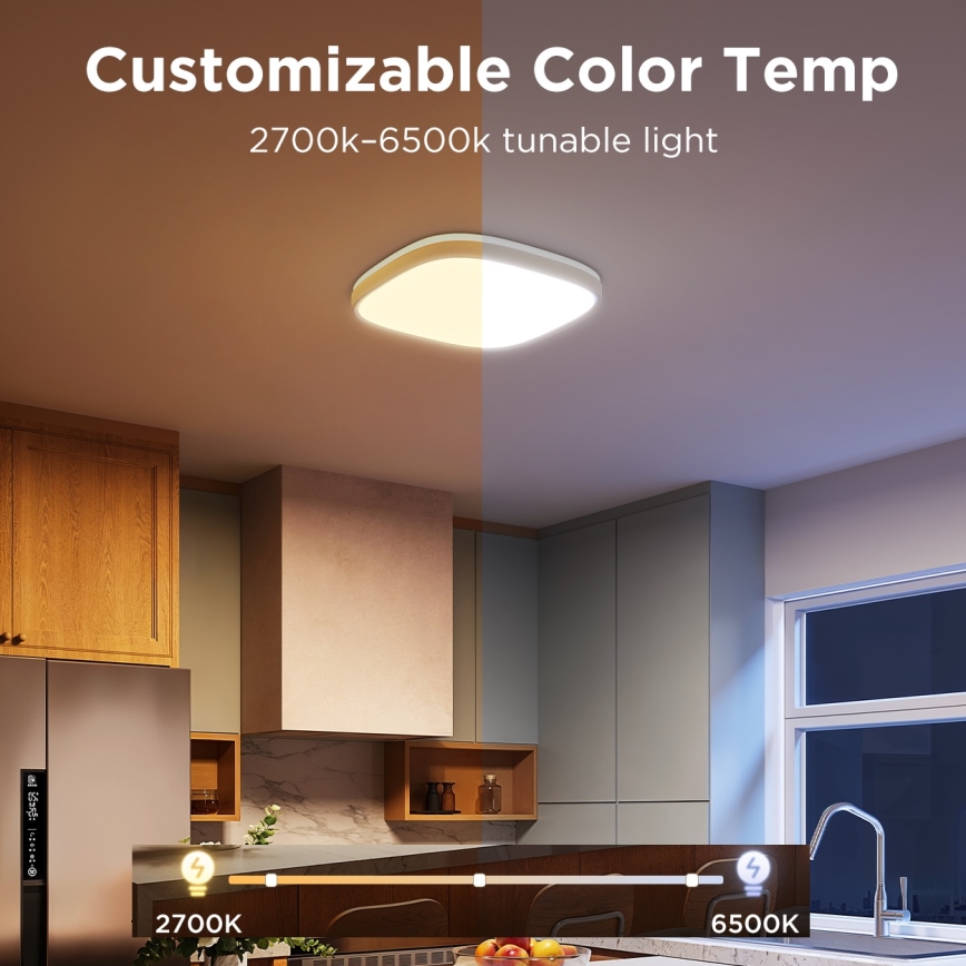 Govee - LED RGBIC Dimmable ceiling light LED/24W/230V 2700-6500K Wi-Fi