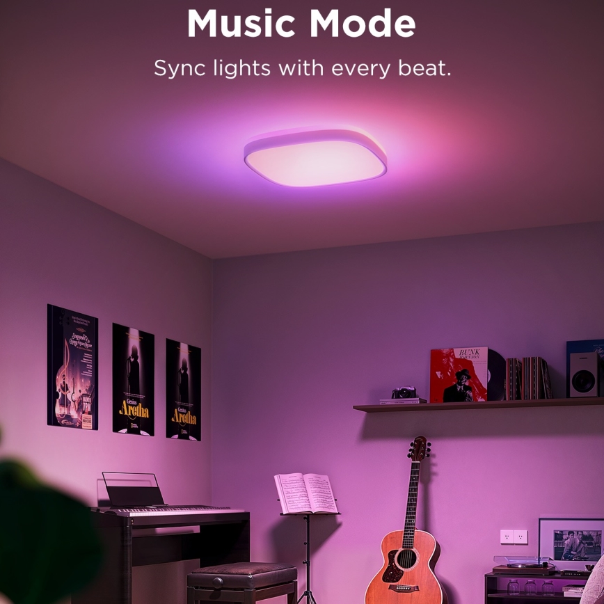 Govee - LED RGBIC Dimmable ceiling light LED/24W/230V 2700-6500K Wi-Fi