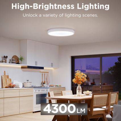 Govee - LED RGBIC Dimmable ceiling light LED/49W/230V 2700-6500K Wi-Fi