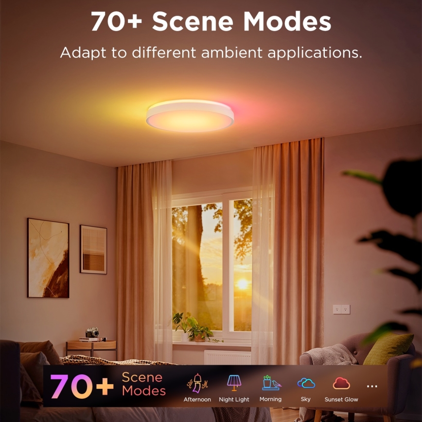 Govee - LED RGBIC Dimmable ceiling light LED/49W/230V 2700-6500K Wi-Fi
