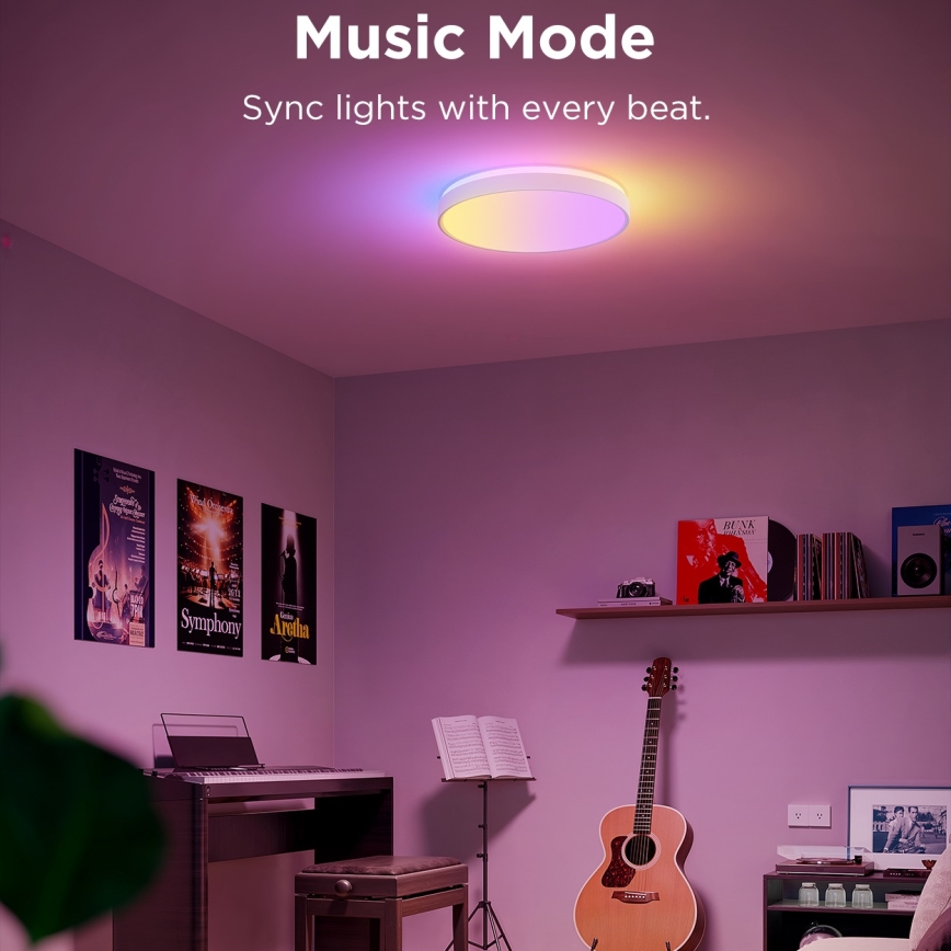 Govee - LED RGBIC Dimmable ceiling light LED/49W/230V 2700-6500K Wi-Fi