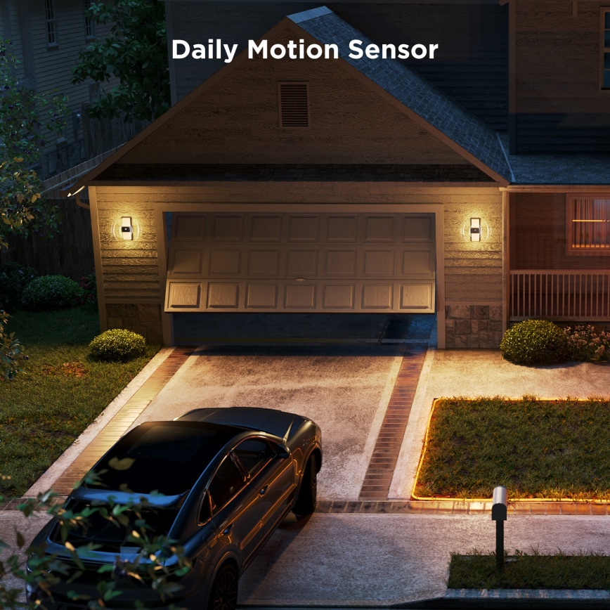 Govee - LED RGBIC Dimmable outdoor wall light with sensor LED/230V IP65 2700-6500K Wi-Fi