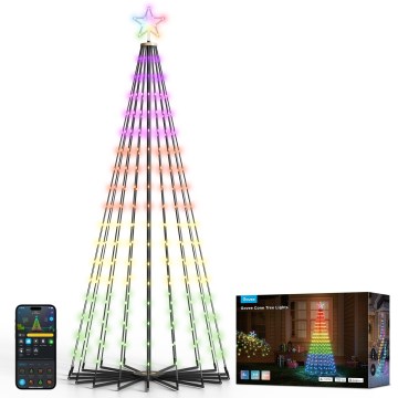 Govee - LED RGBIC Star-Topped Christmas Tree LED/15W/230V IP65 1,8m Matter Wi-Fi