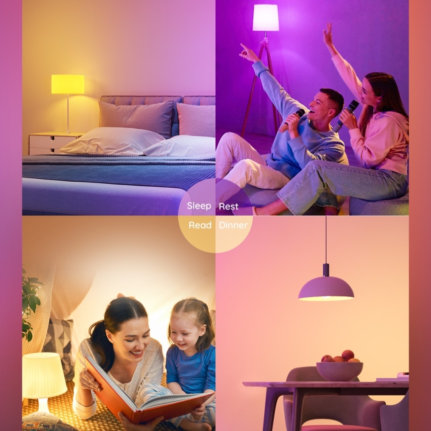 Govee - LED RGBWW Dimmable bulb Smart E27/12W/230V 2700-6500K Wi-Fi