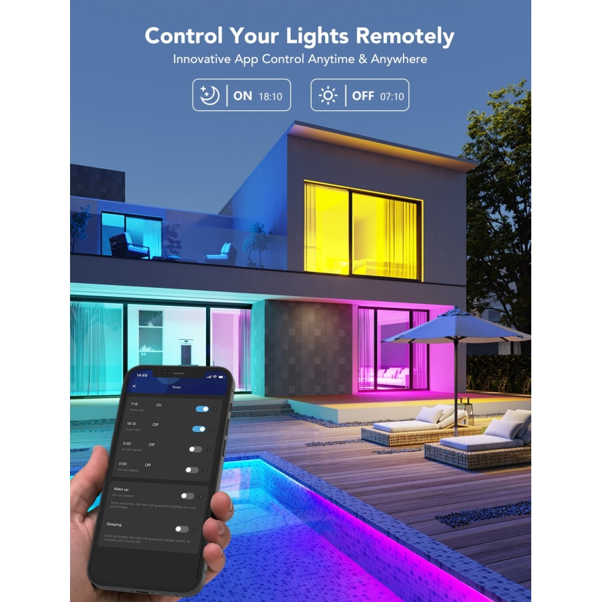 Govee - LED RGBWW Dimmable bulb Smart E27/12W/230V 2700-6500K Wi-Fi