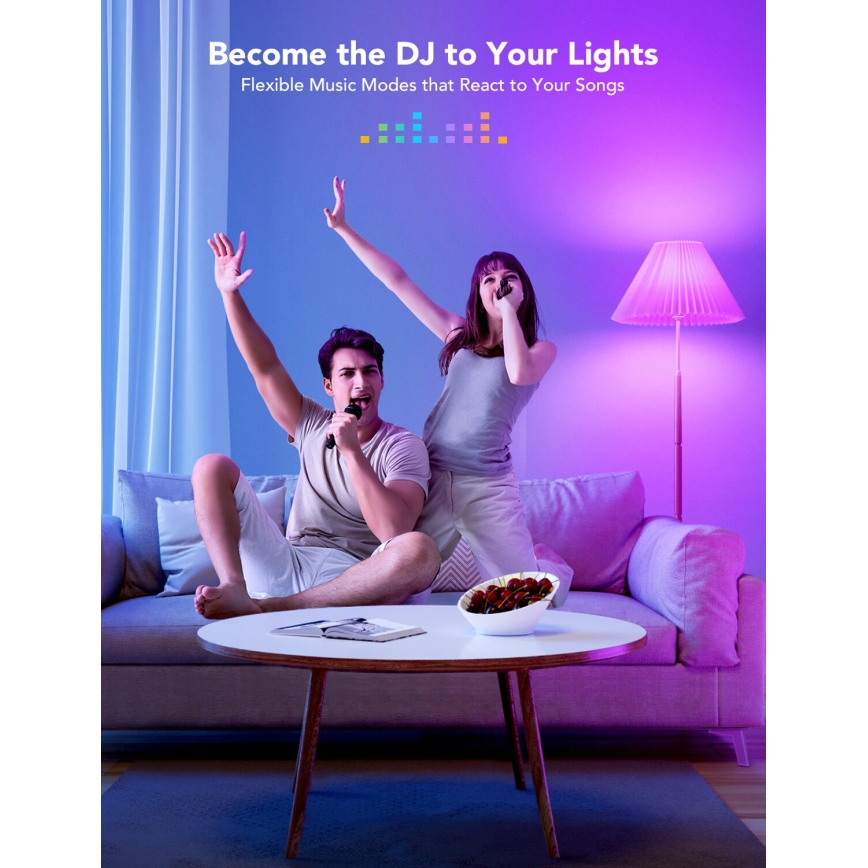 Govee - LED RGBWW Dimmable bulb Smart E27/12W/230V 2700-6500K Wi-Fi