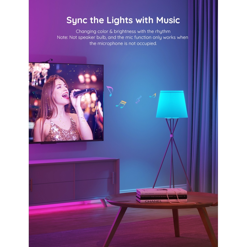 Govee - LED RGBWW Dimmable bulb Smart E27/12W/230V 2700-6500K Wi-Fi