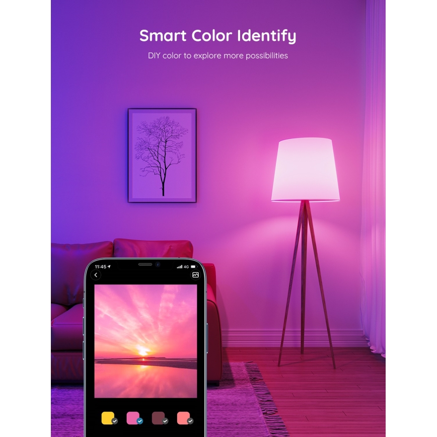 Govee - LED RGBWW Dimmable bulb Smart E27/12W/230V 2700-6500K Wi-Fi