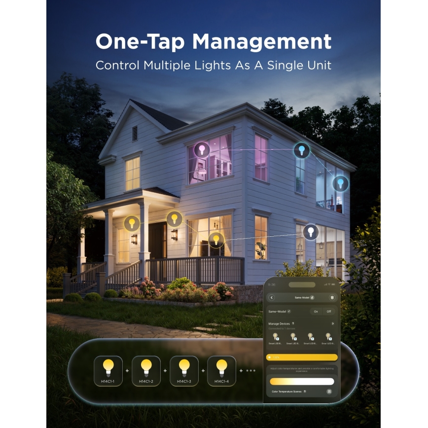Govee - LED RGBWW Dimmable Bulb Smart MATTER G80 E27/5W/230V 2700-6500K Wi-Fi
