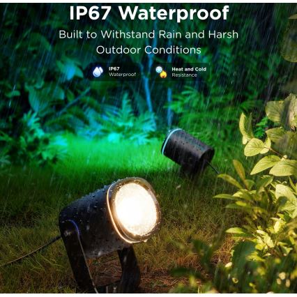 Govee - SET 2x LED RGBWW Dimmable floodlight LED/12W/230V IP67 2700-6500K Wi-Fi