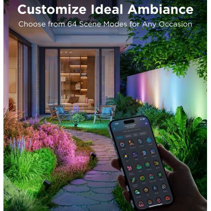 Govee - SET 2x LED RGBWW Dimmable floodlight LED/12W/230V IP67 2700-6500K Wi-Fi