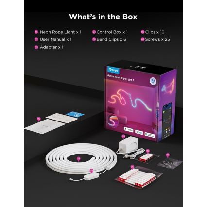 Govee - Neon 2 MATTER 3m Flexible RGBIC LED Strip with Wi-Fi