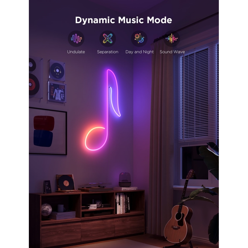 Govee - Neon 2 MATTER bendable LED strip 3m RGBIC Wi-Fi IP67