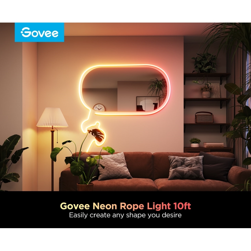 Govee - Neon 2 MATTER bendable LED strip 3m RGBIC Wi-Fi IP67