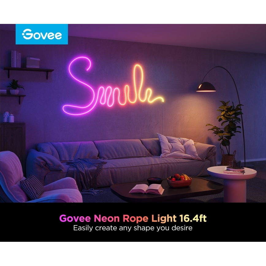 Govee - Neon 2 MATTER bendable LED strip 5m RGBIC Wi-Fi IP67