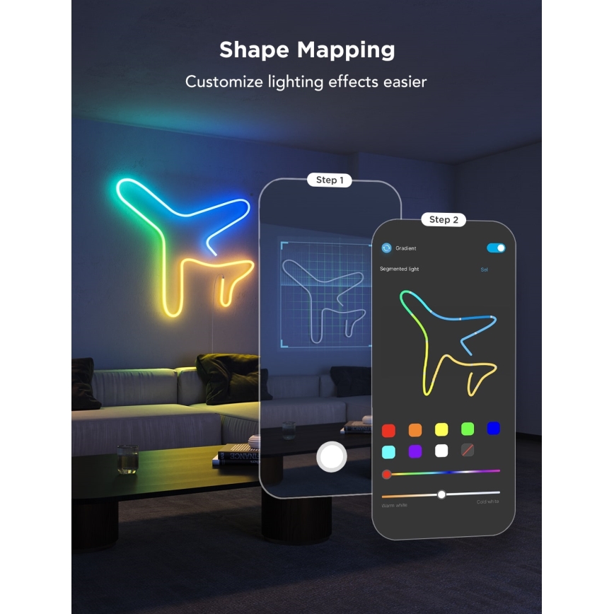 Govee - Neon 2 MATTER bendable LED strip 5m RGBIC Wi-Fi IP67
