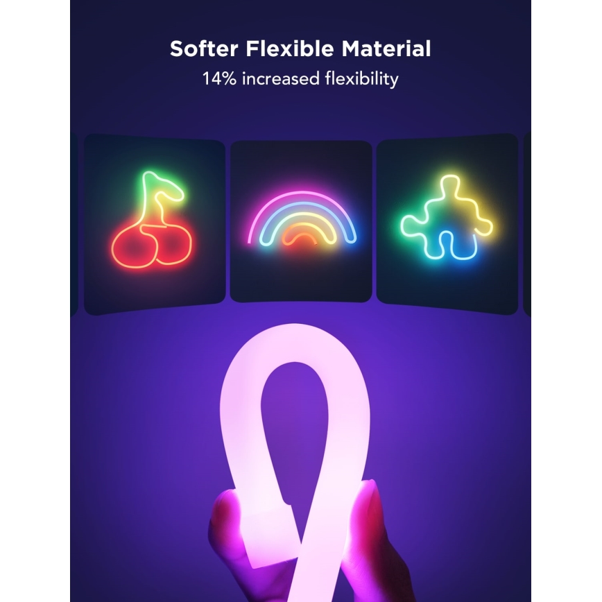 Govee - Neon 2 MATTER bendable LED strip 5m RGBIC Wi-Fi IP67