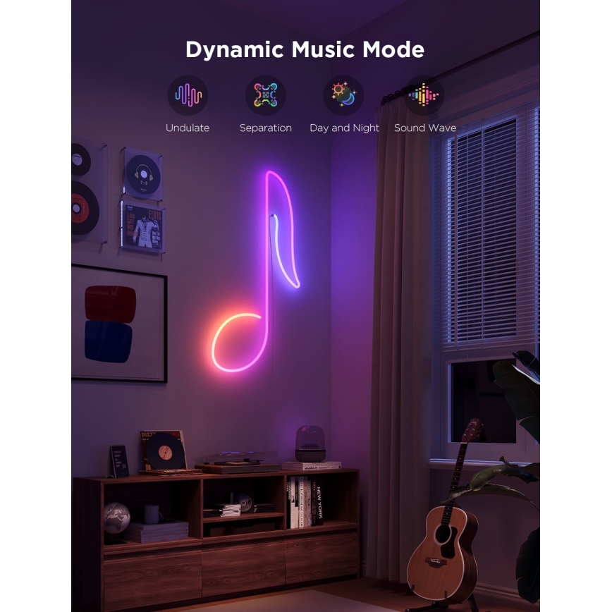 Govee - Neon 2 MATTER bendable LED strip 5m RGBIC Wi-Fi IP67