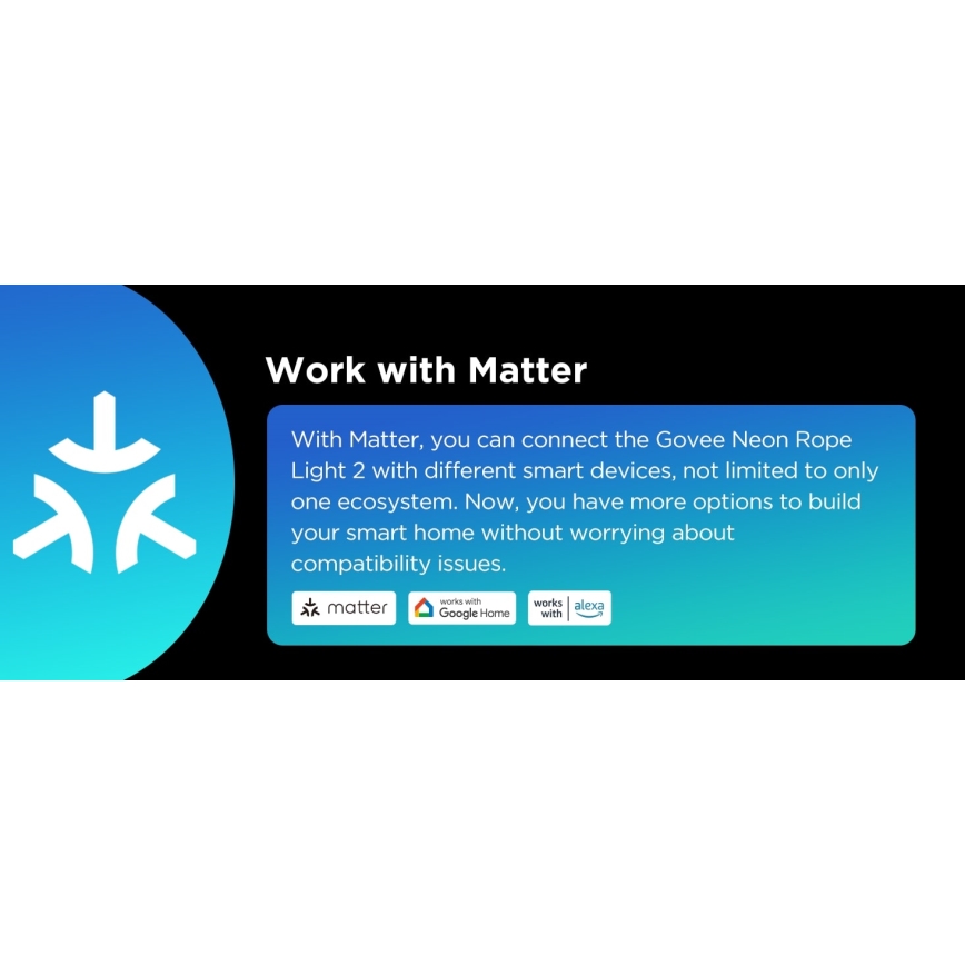 Govee - Neon 2 MATTER bendable LED strip 5m RGBIC Wi-Fi IP67