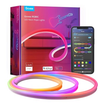 Govee - Neon SMART bendable LED strip RGBIC 2m Wi-Fi IP67