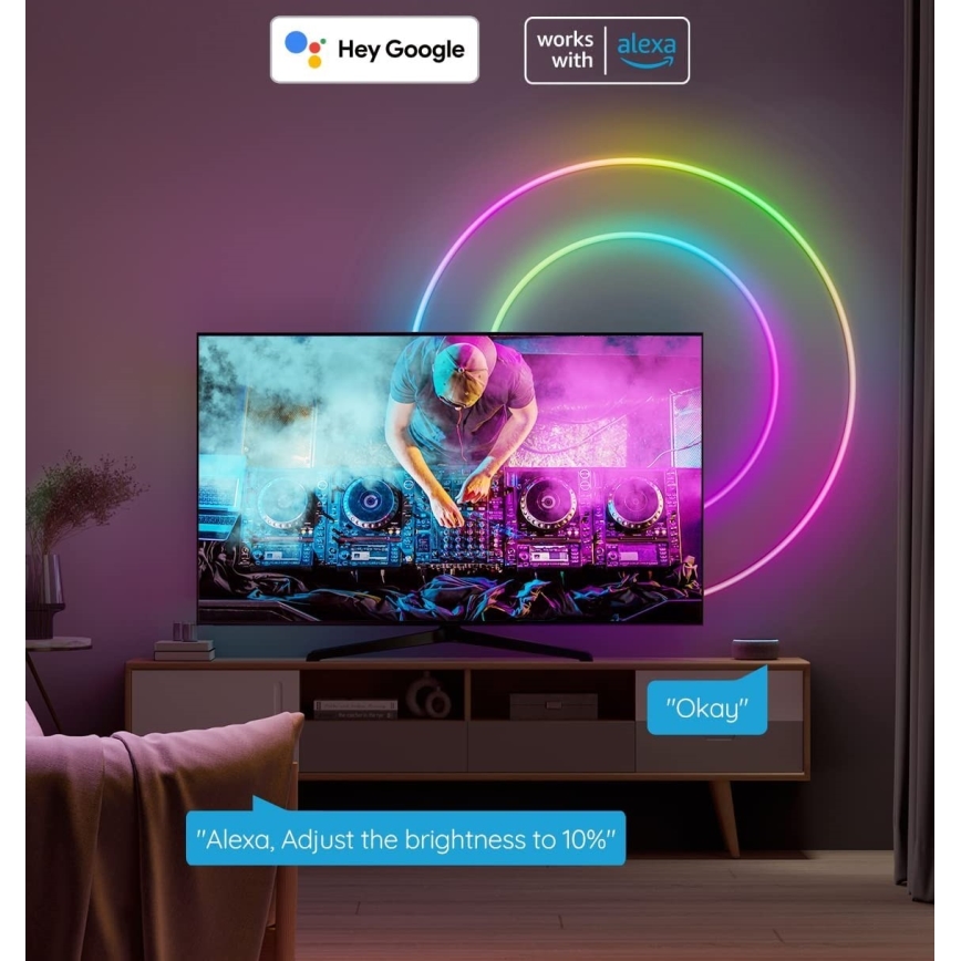 Govee - Neon SMART bendable LED strip RGBIC 2m Wi-Fi IP67