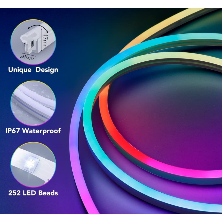 Govee - Neon SMART bendable LED strip RGBIC 2m Wi-Fi IP67