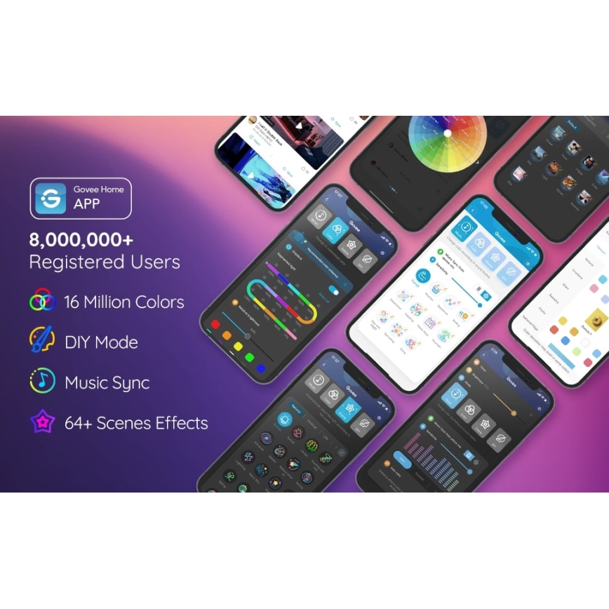 Govee - Neon SMART bendable LED strip RGBIC 2m Wi-Fi IP67