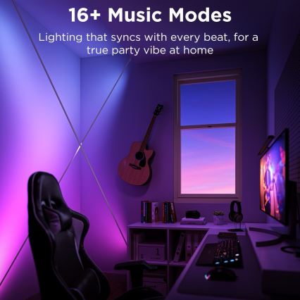 Govee - RGBICWW Hanging LED Strip 36W/24V 4m Skyline Matter Wi-Fi