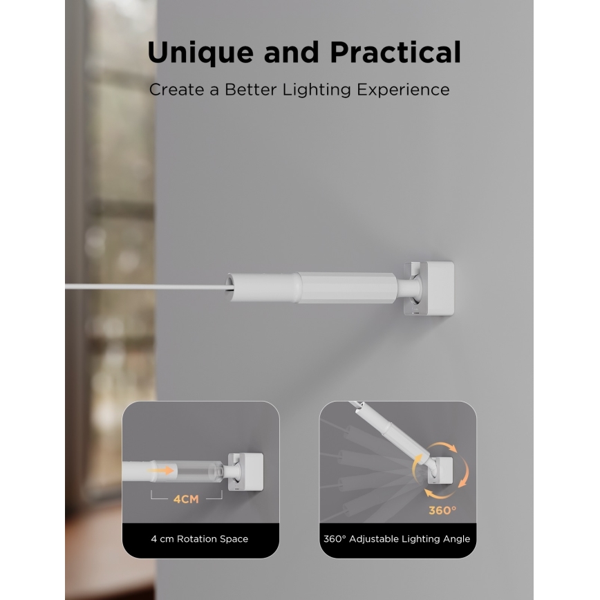 Govee - RGBICWW Hanging LED Strip 36W/24V 4m Skyline Matter Wi-Fi