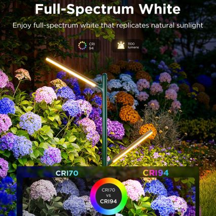 Govee - SET 2x LED RGBICWW Dimmable outdoor lamp LED/18W/230V IP66 2700-6500K Wi-Fi