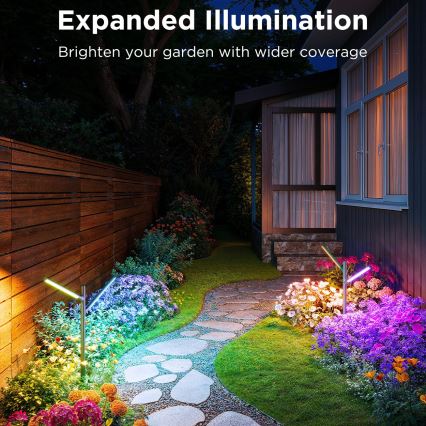 Govee - SET 2x LED RGBICWW Dimmable outdoor lamp LED/18W/230V IP66 2700-6500K Wi-Fi