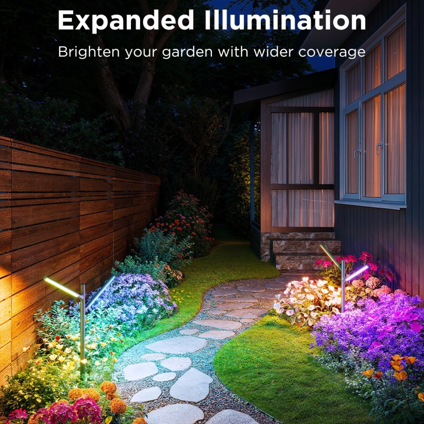 Govee - SET 2x LED RGBICWW Dimmable outdoor lamp LED/18W/230V IP66 2700-6500K Wi-Fi