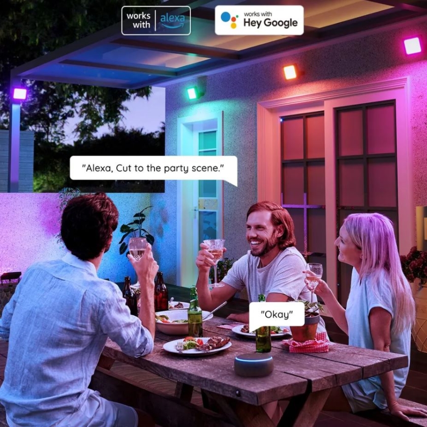 Govee - SET 4x Flood Lights outdoor SMART LED lights Wi-Fi IP66
