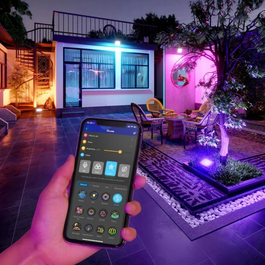 Govee - SET 4x Flood Lights outdoor SMART LED lights Wi-Fi IP66