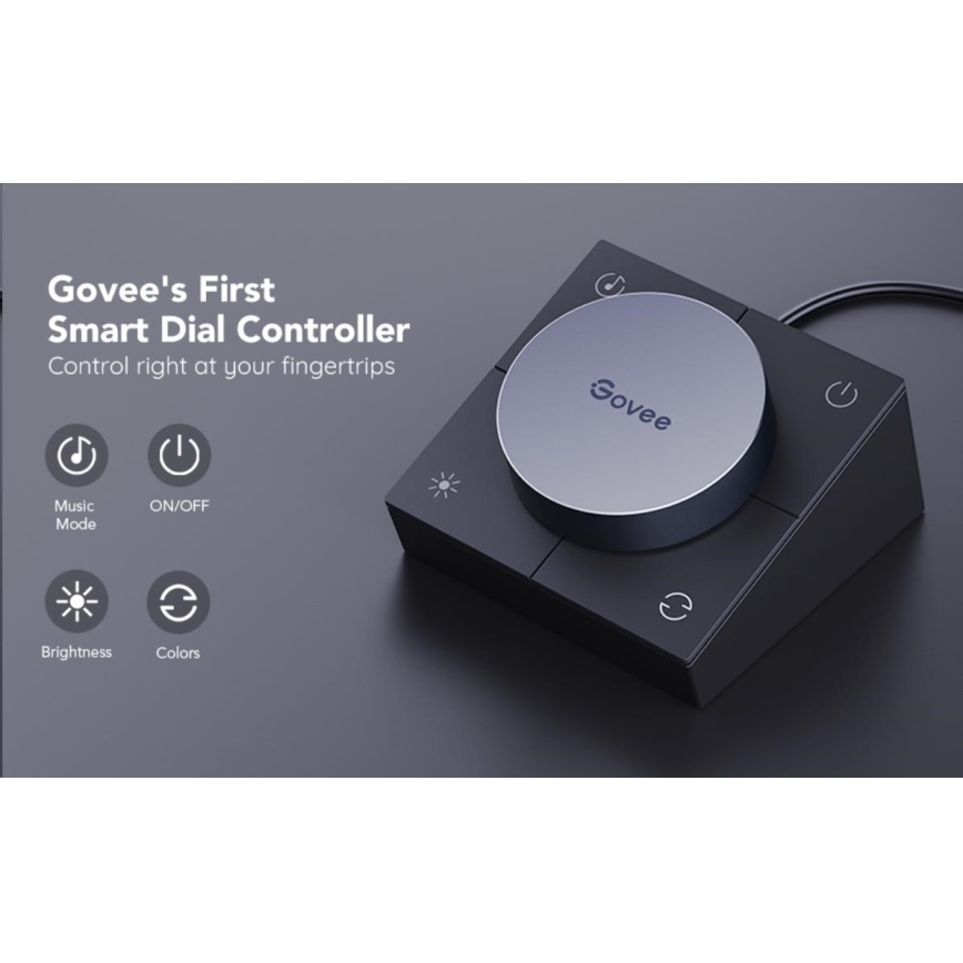 Govee - Set of 2 Smart Gaming Wi‑Fi LED RGBIC Panels + Smart Dual black + remote control