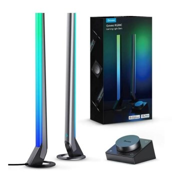 Govee - Set of 2 Smart Gaming Wi‑Fi LED RGBIC Panels + Smart Dual black + remote control
